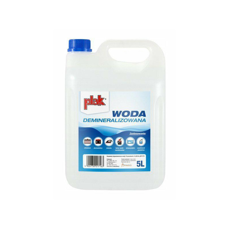 Woda demineralizowana plak 5L