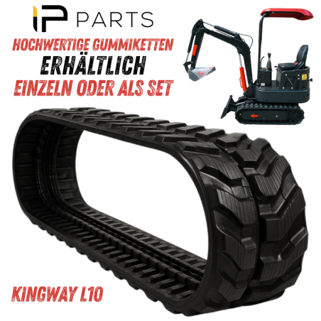 ZESTAW 2 SZT - GĄSIENICA GUMOWA DO MINIKOPARKI HOLENDERSKA VMT 180x72x37K KINGWAY L10