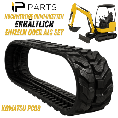 ZESTAW 2 GĄSIENIC GUMOWYCH KOMATSU 180X72X37K PC09 PC9 VMT MINIKOPARKA