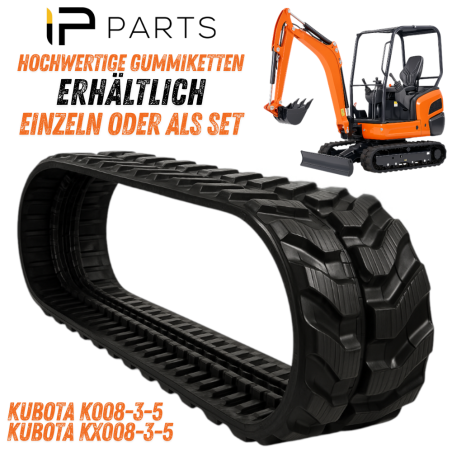 ZESTAW 2 GĄSIENIC GUMOWYCH KUBOTA 180X72X37K K008-3 K008-5 VMT MINIKOPARKA