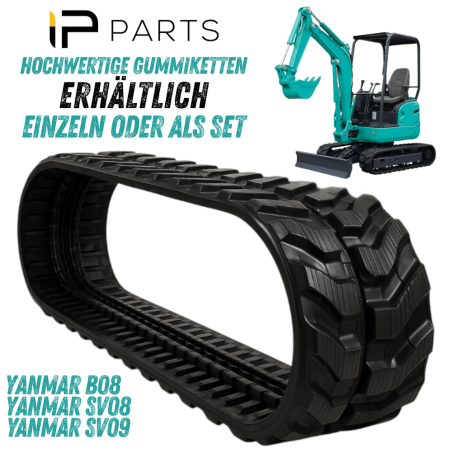 ZESTAW 2 GĄSIENIC GUMOWYCH YANMAR 180X72X37K B08 VMT MINIKOPARKA PODWOZIE