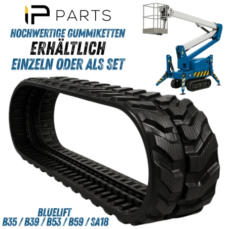 ZESTAW 2 SZT - GĄSIENICA GUMOWA DO MINIKOPARKI HOLENDERSKA VMT 180x72x37 BLUELIFT B35