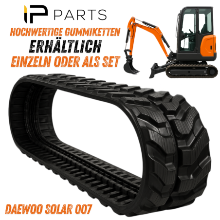 ZESTAW 2 GĄSIENIC GUMOWYCH DAEWOO SOLAR 180X72X37 007 VMT MINIKOPARKA
