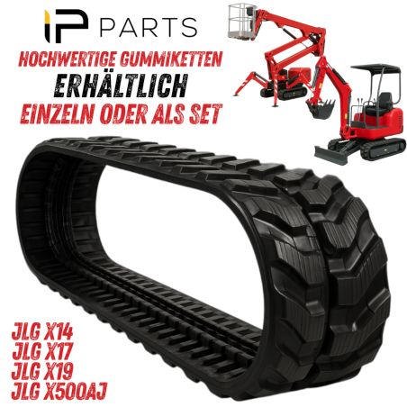 ZESTAW 2 SZT - GĄSIENICA GUMOWA DO MINIKOPARKI HOLENDERSKA VMT 180x72x37 JLG X17