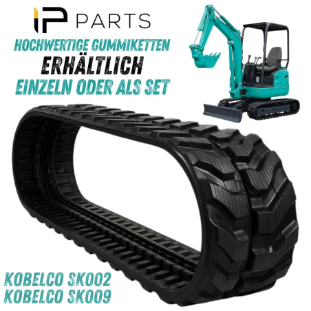 ZESTAW 2 GĄSIENIC GUMOWYCH KOBELCO 180X72X37 SK002 VMT MINIKOPARKA PODWOZIE
