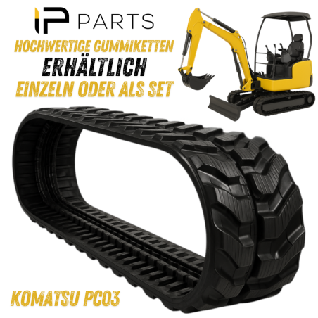 ZESTAW 2 GĄSIENIC GUMOWYCH KOMATSU 180X72X37 PC03 VMT MINIKOPARKA PODWOZIE