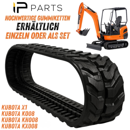 ZESTAW 2 GĄSIENIC GUMOWYCH KUBOTA 180X72X37 KH008 VMT MINIKOPARKA PODWOZIE