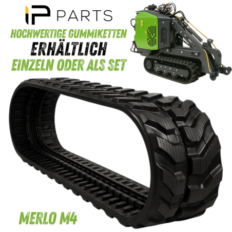 ZESTAW 2 SZT - GĄSIENICA GUMOWA DO MINIKOPARKI HOLENDERSKA VMT 180x72x37 MERLO M4