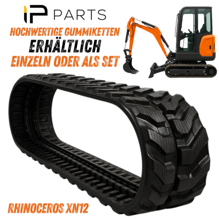 ZESTAW 2 SZT - GĄSIENICA GUMOWA DO MINIKOPARKI HOLENDERSKA VMT 180x72x37 RHINOCEROS XN12