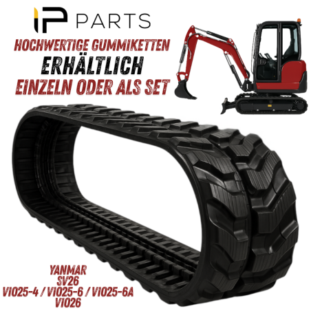 ZESTAW 2 SZT - GĄSIENICA GUMOWA DO MINIKOPARKI YANMAR SV26 300X55,5X79Y