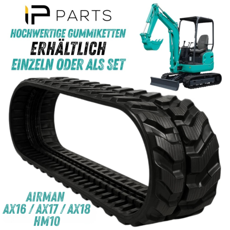 ZESTAW 2 GĄSIENIC GUMOWYCH AIRMAN 230X96X33 AX16 VMT MINIKOPARKA PODWOZIE